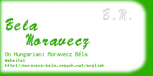 bela moravecz business card